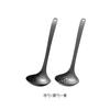Estilo Japonés Acero Inoxidable 304 Hoja de Sauce Negra Colador de Sopa Cuchara para Sopa de Hot Pot Cuchara Grande Porridge Hogar Mango Largo
