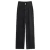 Jeans de pierna ancha de cintura alta para mujer de primavera, adelgazantes, versátiles, con caída, de pierna recta, pantalones hasta el suelo, modernos para chicas calientes