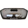 Aplicable a 19-23 Audi A6L modificado transfronterizo RS6 parrilla central de panal negro brillante parrilla central C8 guerrero negro