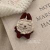 Broche de Peluche de Dibujos Animados de Navidad Pin de Alce Clip de Pico de Pato Decoración Linda Regalo de Vacaciones Accesorios de Muñeco de Nieve