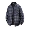 Nova Camisa Masculina Xadrez de Manga Longa para Primavera/Verão 2026 Amazon Tamanho Plus Moda Masculina Casual