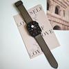 Iwatchs11 É Adequado para Padrão Cavalo Louco da Apple Fivela Quadrada de Couro Genuíno Sucção Magnética S10 Pulseira de Couro Silicone 9 Pulseira de Relógio