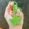 Llavero Colgante Estrella de Cinco Puntas Creativa Incrustada con Diamantes Más Vendido Transfronterizo para Bolsas de Pareja Llaveros de Coche Regalo Venta al por Mayor