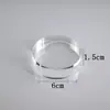 Suporte de exibição cilíndrico de acrílico, expositor de joias de alta transparência, base para cosméticos, suporte para modelos