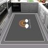 Tapete de cozinha simples, casa restaurante absorvente absorvente de óleo tapete antiderrapante, porta da cozinha cheia de tapete de lama diatomácea