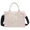 Amazon Nuevo Estilo Coreano Simple Moderno Bolso Cruzado con Estampado de Letras de Artista Bolso de Hombro de Lona para Mujer