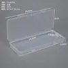Caixa retangular plana transfronteiriça, caixa vazia de plástico transparente, acessórios de papelaria, caixa de embalagem plástica para ferragens, caixa de armazenamento para unhas postiças