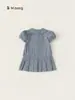 Vestido para Niñas Youbao, Vestido Infantil Estilo Escolar con Mangas Abullonadas, Vestido de Verano Línea A para Niños Pequeños, Vestido Camisero para Niñas