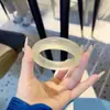 Pulsera de Ágata Natural de Alta Calidad para Mujer, Pulsera de Calcedonia Blanca Luna Semitransparente, Alta Transparencia de Hielo, Jade de Caja de Regalo Tipo Hielo