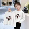 Camiseta de Manga Larga para Niña 2026 Primavera/Otoño Nuevo Estilo Moda Infantil Marca de Tendencia Versátil Capa Base Top Holgado para Niñas Pequeñas