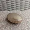 Suministro Directo en Stock para Mercados Europeos y Americanos Transfronterizos: Mini Bolso de Noche Metálico de Fondo Plano con Pedrería, Bolso de Mano Pequeño de Pedrería con Adorno Completo de Pedrería