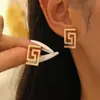 Conjunto de Joias Transfronteiriço Europeu e Americano, Anéis Geométricos Vazados Simples, Brincos, Pulseiras, Colares, Tornozeleiras para Mulheres