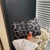 Monedero simple ultradelgado con cremallera corta transfronterizo para hombre y mujer, nuevo, estampado de lichi, estampado de leopardo, tarjetero, monedero