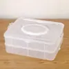 Venta al por mayor de fabricantes caja de huevos de 20 compartimentos multicapa para cocina caja para mantener la frescura en el refrigerador caja de almacenamiento portátil para picnic caja de huevos de plástico