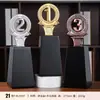 Trofeo Popular de Estrella de Cinco Puntas de Aleación de Zinc Chapado en Metal Premios Artesanía Metálica Adorno de Estrella Insignia