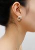 Pendientes Huecos de Rosquilla Diseño de Nicho Pendientes Elegantes Versátiles Pendientes Retro de Lujo Ligero de Alta Gama Pendientes con Pasador de Plata 925