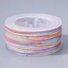 Hilo de Algodón Degradado Cielo Estrellado de 18 Hilos 30m Cordón para Pulsera DIY, Hilo Multicolor Resistente al Desgaste para Cuentas y Tejido, Mayoreo