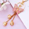 Llavero de Coche con Borla de Mariposa de Perla Anillo de Llavero Colgante Lindo de Metal para Bolsos de Mujer Regalos Creativos para Colgar