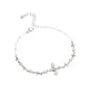 Pulsera Original Cruz Starburst para Mujer Plata de Ley 925 Corazón Pulsera de Nácar Personalizada Nicho Pulsera de Circonita Micropavimentada