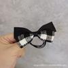 Original Estilo Francês Simples Elegante Preto e Branco Par Arco Cabeça Corda Alta Elástica Multi-Fio Cabelo Anéis Corda de Cabelo Rabo de Cavalo Faixa de Borracha