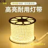 Tira de luz LED, COB un solo color, regulable en tres colores, 220V, grado de ingeniería, tira de luz súper brillante, canaleta de luz para sala de estar, impermeable para exteriores