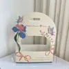 Caixa de Presente para Embalagem de Flores do Dia dos Professores, Arranjo Floral, Bolsa Tote para Arranjo Floral, Cesta de Flores de Papel para Segurar na Mão, Fornecimento Transfronteiriço, Caixa de Flores para Segurar na Mão