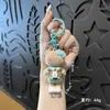 Chaveiro de Pelúcia Gato KT com Óculos Fofo para Mochilas de Meninas, Presente Criativo para Estudantes, Mini Pingente de Desenho Animado