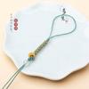 Cordón para teléfono móvil de ágata con nudo de maíz, semiacabado, tejido artesanal, hebilla de seguridad, colgante de cobre, accesorio para colgar llaves de coche y bolsos