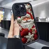 Santa Entrecerrando los Ojos Diamante Paso Cielo Ojo Negro Ranura Negra Adecuado para Funda de Teléfono Iphone15/16/17 Protección