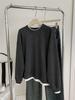 Moletom Redondo Falso Duas Peças Macio e Elástico para Mulheres, Blusa Espessa Escovada Estilo Coreano Solta para Outono e Inverno