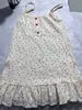 Bata de Crepé de Algodón para Mujer Ropa de Casa Gasa de Algodón Cómoda Absorbe el Sudor Falda de Tirantes Pijamas 100% Algodón Holgada Falda Larga Primavera y Verano