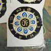 Thangka Pintado à Mão com o Mantra de Seis Palavras de Xizang e Nepal, Núcleo de 3,5"