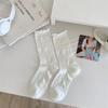 Algodão de oxigênio sem costura renda estilo balé jk branco Lolita meias femininas verão malha vazada fina [não nylon]]