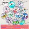 Lu Yun adesivos de geladeira DIY criativo cristal vidro magnético remendo desenho animado borboleta padrão geladeira ímã adesivos atacado