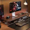 Soporte elevador para monitor de computadora de escritorio para sala de e-sports, estante de almacenamiento, organizador de escritorio, soporte, soporte extendido para laptop