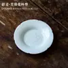Bandeja de Cerâmica Verde Sombra Embossada Feita à Mão Bandeja para Gaiwan Conjunto de Chá Kung Fu Celadon Xícara do Anfitrião Xícara de Degustação Xícara de Chá Xícara da Feira