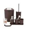Set de tocador con cubierta corrugada estilo europeo transfronterizo electrochapada, frasco de hisopos de algodón de ocho piezas, set de baño para baño de hotel