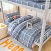 Dias de juventude! Conjunto de cama 100% algodão para novo dormitório estudantil 2026, com um design simples de xadrez, adequado para beliches
