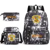 Harry potter harry potter Mochila con Estampado Mochila Escolar para Estudiante Bolso de Hombro Pequeño Estuche para Lápices Set de Tres Piezas