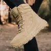 Botas de senderismo nuevas y modernas, botas estilo Martin con cordones, zapatillas de escalada de caña alta de marca de moda para exteriores, botas de trabajo para hombre, botas de combate
