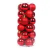 Decoração de Natal 3/4/6/8cm 24 Peças Bolas de Natal Enfeites de Natal Bolas Brilhantes de Barril Bolas Plásticas Galvanizadas