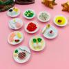 Simulação mini micro-redução comida prato de brincar série feito à mão acessórios diy geladeira capa de telefone