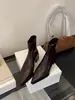 Botines con Cremallera Trasera 2026 Nuevos Botines de Moda Primavera/Otoño Punta Fina Tobilleras Tacón Grueso Sencillo Botas Adelgazantes Moda Europea Americana