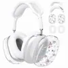 Capa protetora nova e pequena com estampa floral para AirPods Max, capa protetora transparente de TPU com estampa floral para fones de ouvido over-ear