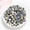 Solsticio de Verano Dos Tonos Dorado Ojo de Gato Resina Redondas Perlas Sueltas Hecho a Mano DIY Pulsera Pulsera Joyería con Perlas Accesorios
