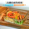 Caja de Almuerzo de Vidrio Resistente al Calor Calentable en Microondas para Oficinista Tazón para Mantener Fresco Juego de Tazones Sellados Separador de Hebilla Caja para Mantener Fresco