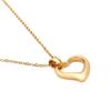 Puesto de suministro de joyas de acero de titanio sencillas y populares de Japón y Corea, accesorios de collar de amor sencillos para enviar a novias