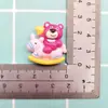 Urso morango de desenho animado brilhante grampo de cabelo DIY feito à mão capa de celular adesivos para carro a bateria acessórios atacado