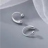 Aretes de Gota de Agua de Plata Pura 999 para Mujer, Aretes de Lujo Ligero de Gama Alta, Estilo Ins, Amigables con la Piel, No Necesitan Quitarse, Joyería de Plata con Cierre de Rosca al por Mayor