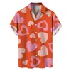 Nova Camisa Havaiana de Verão Europeia e Americana 2025 Estampa Digital 3D Casual Solta Manga Curta Masculina